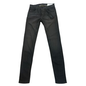 【未使用品】DURBAN PRIM Slim Fit ブラック無地 94A6 ハイカットソフトジップスニーカー （ブラック×ブラック